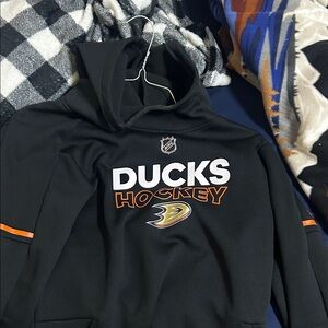 adidas Black Performance Jacket with Orange Accents